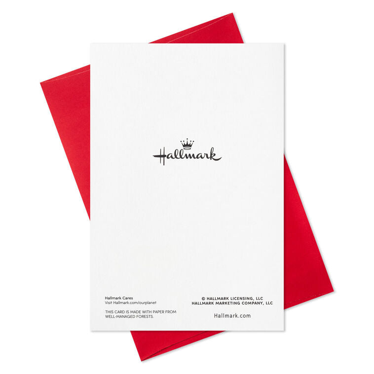 Santa Carrying Fir Tree Packaged Christmas Cards, Set of 5