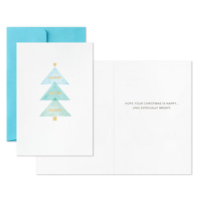 Christmas Tree Triad Packaged Christmas Cards, Set of 5