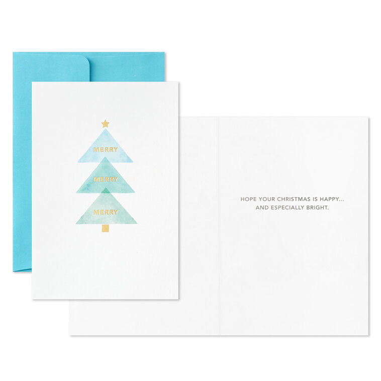 Christmas Tree Triad Packaged Christmas Cards, Set of 5