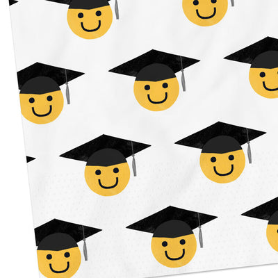 Smiley Faces in Grad Caps Graduation Cocktail Napkins, Pack of 20