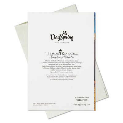 Thomas Kinkade Manger Scene Religious Boxed Christmas Cards, Pack of 12