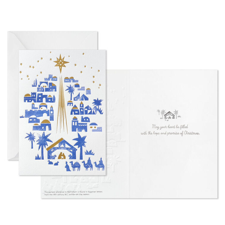 UNICEF Bethlehem Hope and Promise Boxed Christmas Cards, Pack of 12