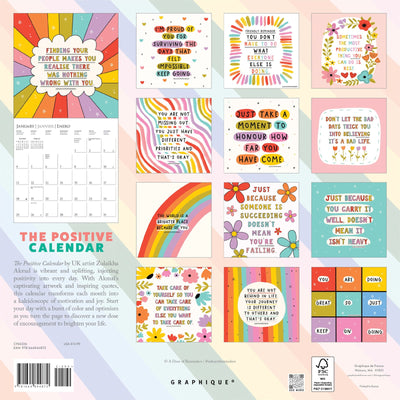 The Positive Calendar 12 x 12 Wall Calendar