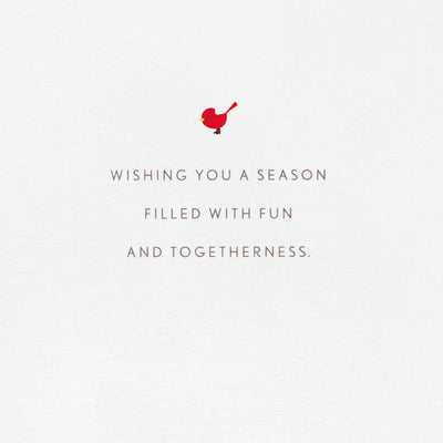 Wood Door With Sled and Ice Skates Boxed Christmas Cards, Pack of 8