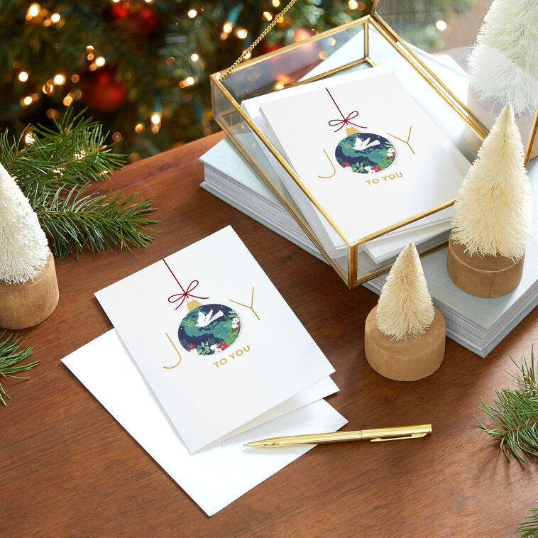 UNICEF Peaceful Earth Ornament Boxed Christmas Cards, Pack of 12