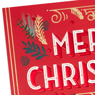 Retro Lettering Boxed Christmas Cards, Pack of 12