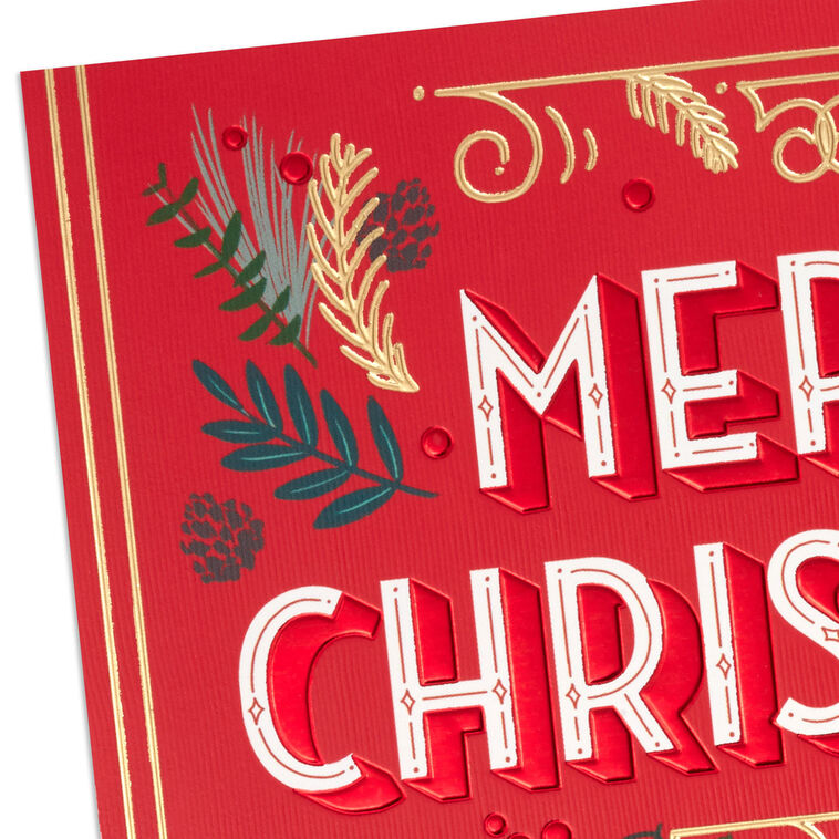 Retro Lettering Boxed Christmas Cards, Pack of 12
