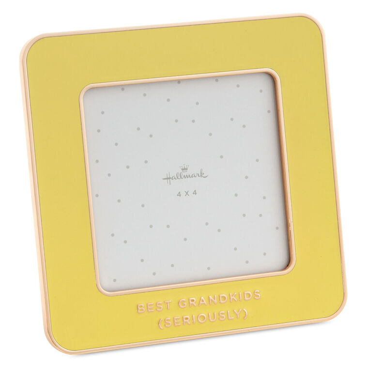 Best Grandkids Yellow Enamel Picture Frame, 4x4
