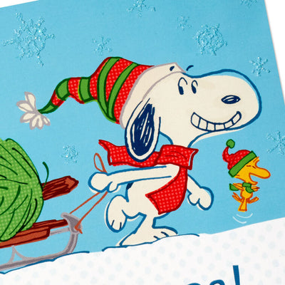 Peanuts® Snoopy Hauling the Tree Boxed Christmas Cards, Pack of 16