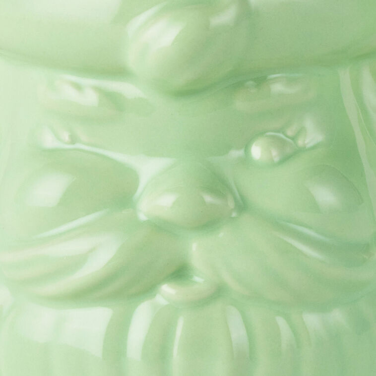 Mint Green Sculpted Santa Mug, 8 oz.
