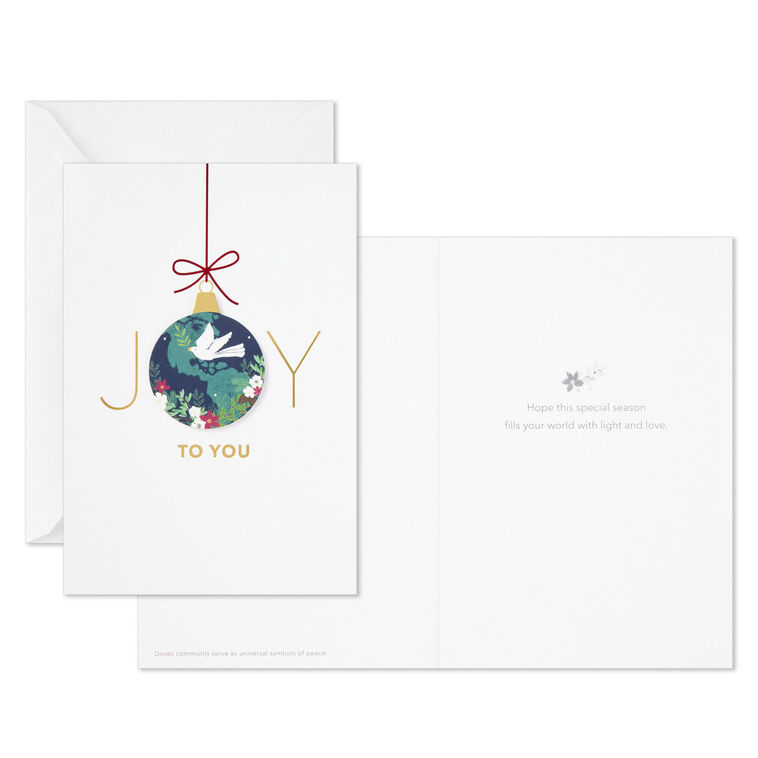 UNICEF Peaceful Earth Ornament Boxed Christmas Cards, Pack of 12
