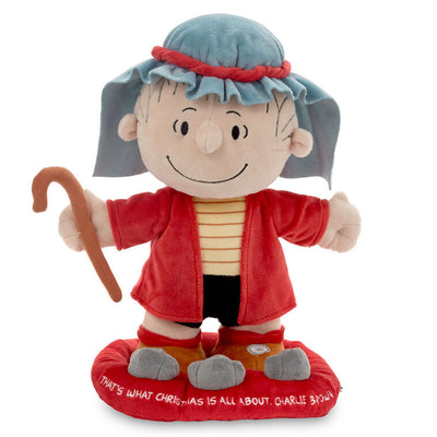 Peanuts Linus in Shepherd Costume Plush With Sound, Motion and Light, 12"