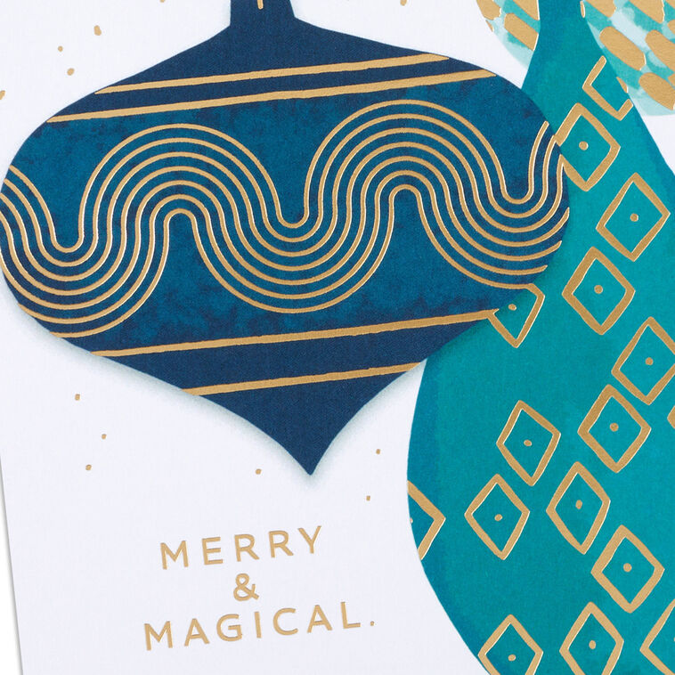 Merry and Bright Ornaments Boxed Christmas Cards, Pack of 16