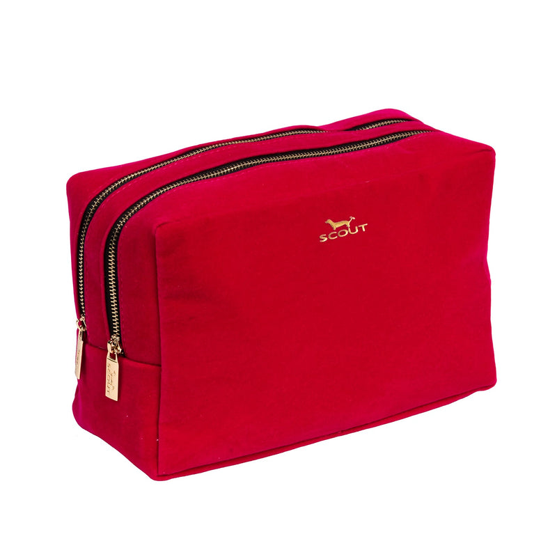 2-Way Toiletry Bag - Pink Velvet