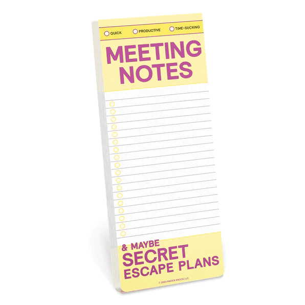 Make-a-List Pads- Meeting Notes