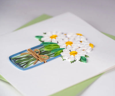 White Daisies in Jar