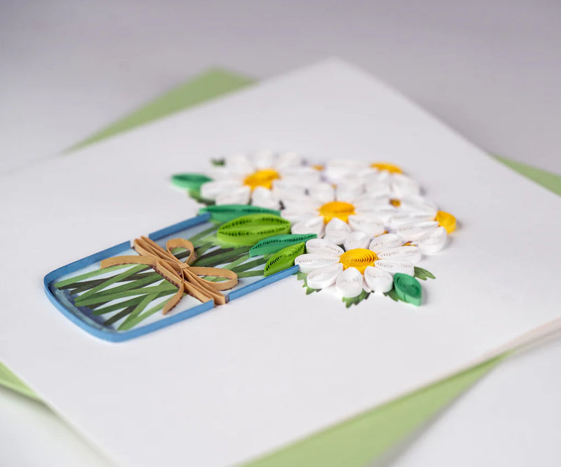 White Daisies in Jar