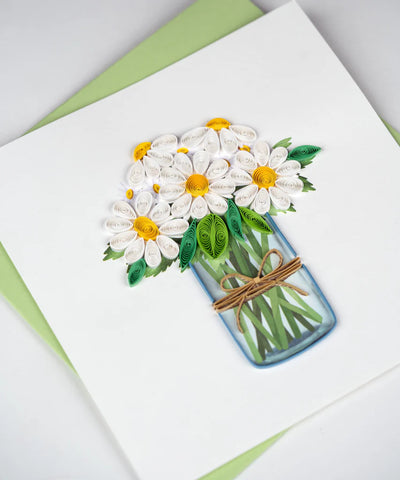 White Daisies in Jar