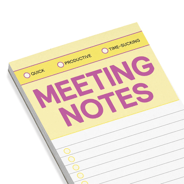 Make-a-List Pads- Meeting Notes