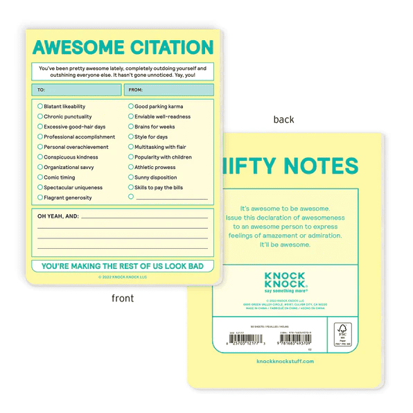 Nifty Notes- Awesome Citation