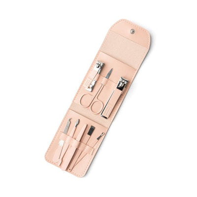 Complete nail care kit with files, buffers, and tools for professional-quality nail grooming and maintenance.

