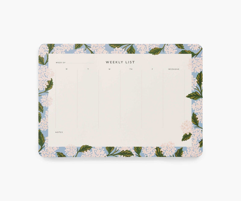 Weekly Desk Pad - Hydrangea