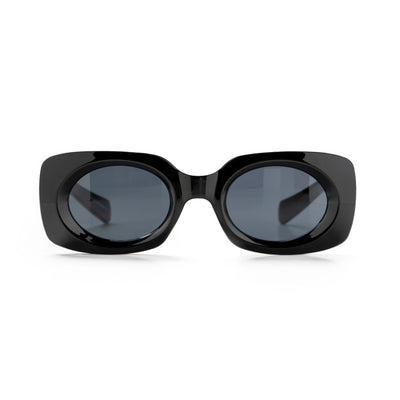 Retro-inspired sunglasses with tinted lenses and UV protection, offering a playful, vintage style perfect for sunny days and fun fashion.
