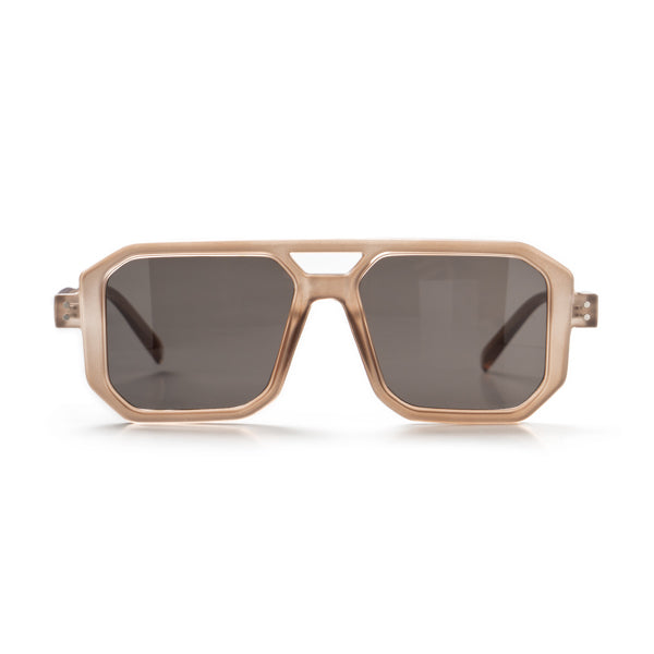 Futuristic black sunglasses with mirrored lenses and UV protection, designed for bold, edgy looks and sci-fi-inspired style.