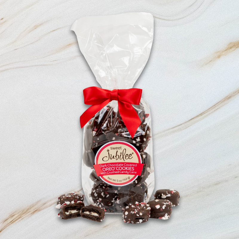 Dark Chocolate-Covered Mini Oreos® with Crushed Candy Cane 5 oz
