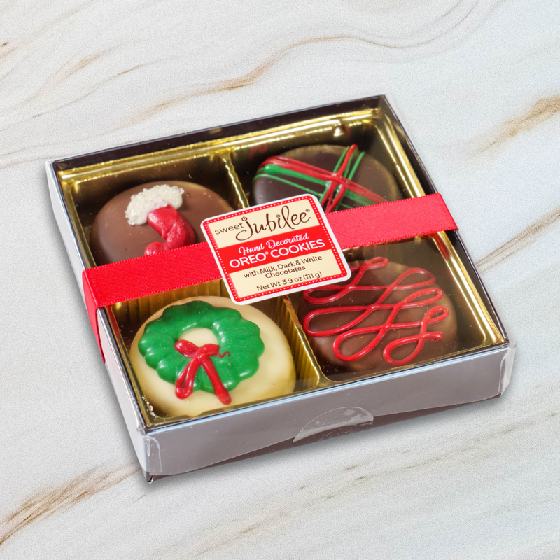 Holiday Chocolate Covered Oreo Cookie Box 3.9 oz