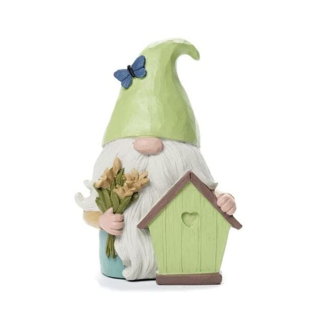 Garden Gnome with Birdhouse