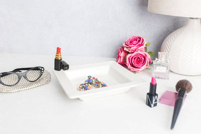 Nora Fleming lipstick mini in vibrant red; elegant party accent for bridal showers and Valentine’s Day; hand wash only.

