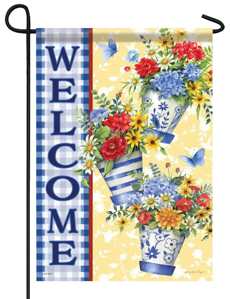 Carson Summer Trio Welcome Garden Flag