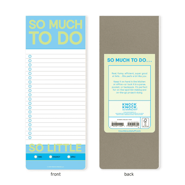 Make-a-List Pads- So Much To Do