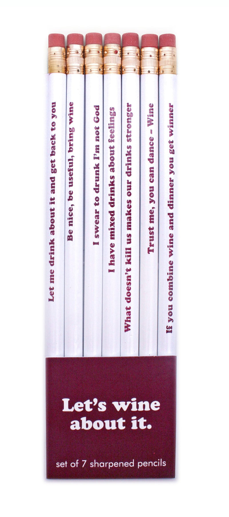 Set of seven white 