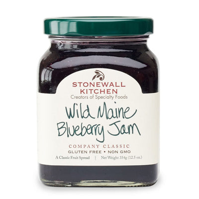 The flavor of Wild Maine Blueberry Jam is intense; these tiny, hand-raked berries are made with Wild Maine Blueberries.