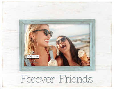 Forever Friends Sunwashed Frame - 4x6 with an inner frame border and horizontal display only