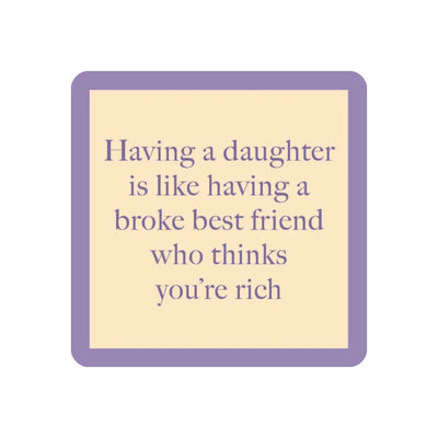 Drinks on me, Best Friend Broken Funny Coaster 