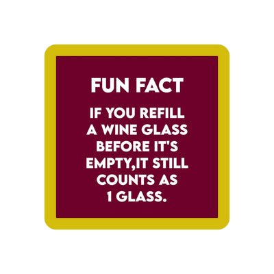 Refill Wine Glass Coaster