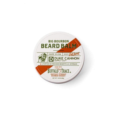 Duke Cannon Big Bourbon Beard Balm for Men,Oak Barrel Scent New travel-sized tin with twist-top screw cap for travel