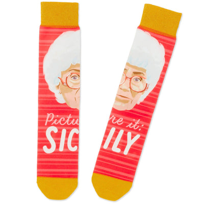 The Golden Girls' pair of novelty crew socks One size fits most adults.