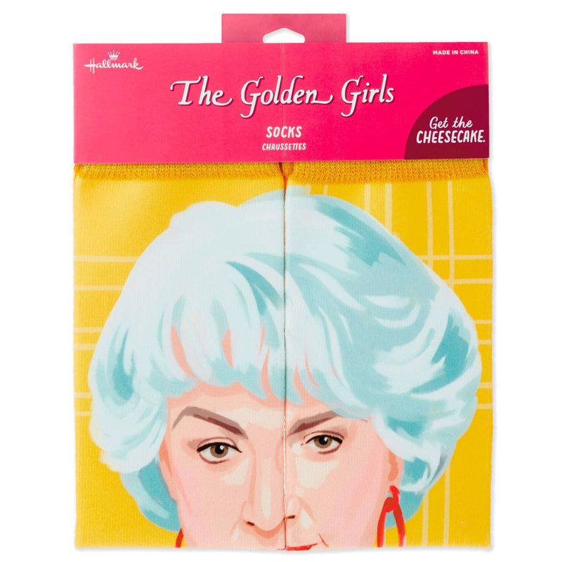 "The Golden Girls"when you wear these adult-size crew socks featuring an illustration of Dorothy Zbornak.