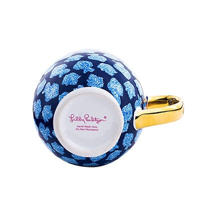 Ceramic Coffee Mug: Take Me to the Sea with the Latest Lilly Print, a Luxe Gold Handle, and a Gilded Message on the Inside