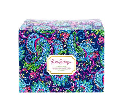 Ceramic Coffee Mug: Take Me to the Sea with the Latest Lilly Print, a Luxe Gold Handle, and a Gilded Message on the Inside