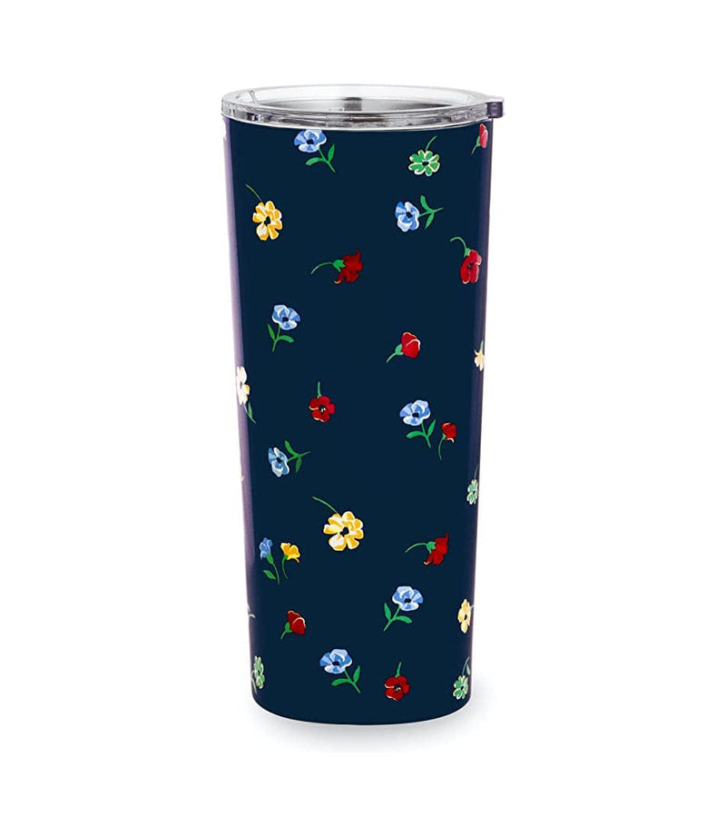 Perfect for traveling, kids, and all on-the-go activities, this thermal mug makes a pretty sip with its pretty floral pattern.