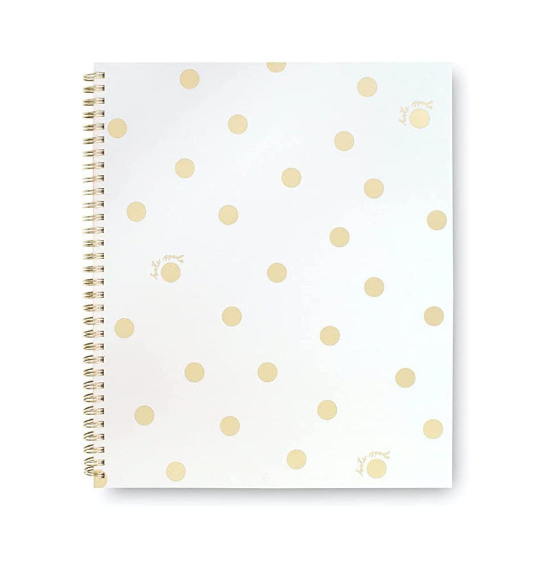 Large Notebook: Gold Dot with college-ruled notebook paper.