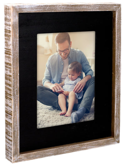 Rustic Home Black Mat Frame - 5x7 with a black wood mat.