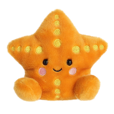 Red stuffed starfish with smiley face