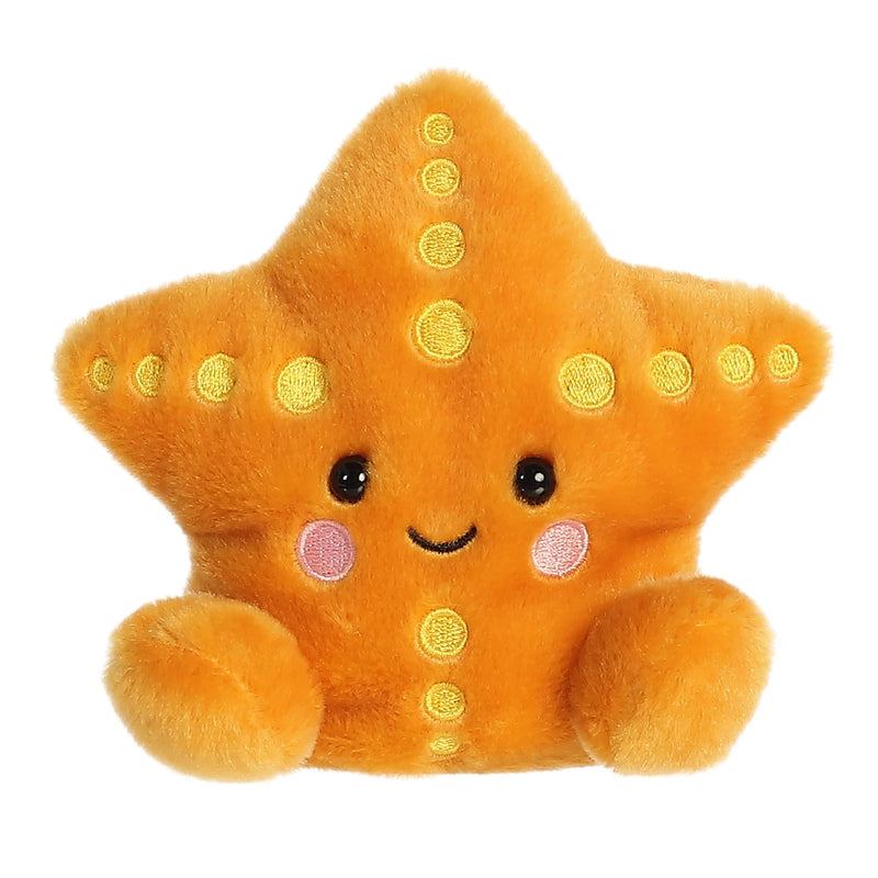 Red stuffed starfish with smiley face