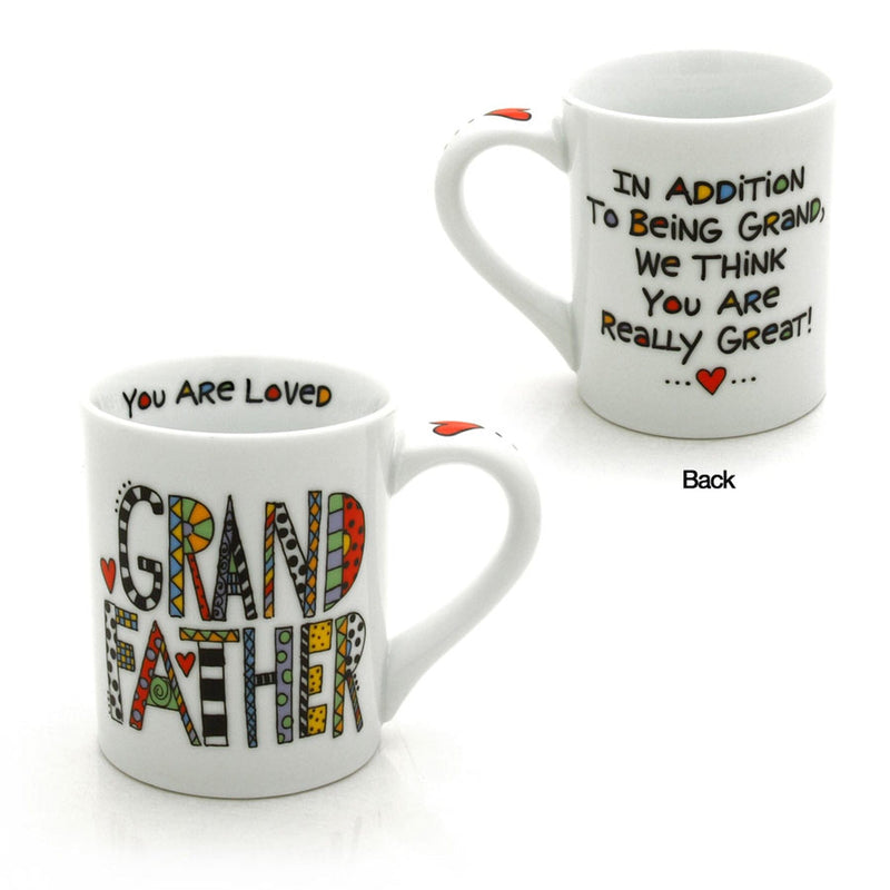 Cuppa Doodle - Grandfather Mug with High-quality Porcelain Mug is microwave and dishwasher safe.
